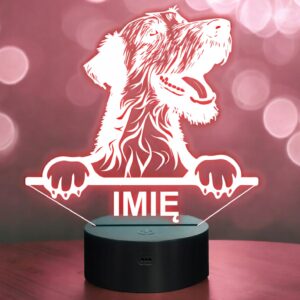 Lampka Nocna LED Wilczarz Irlandzki Rasa Psa z Imieniem na Prezent