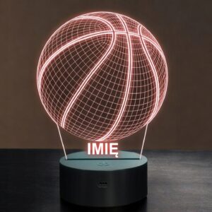 Lampka Nocna LED Piłka do Koszykówki Kosza z Imieniem Prezent Grawer