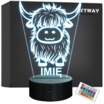 Lampka Nocna LED Z Imieniem Słodki Byk dla Dzieci na Prezent v.2