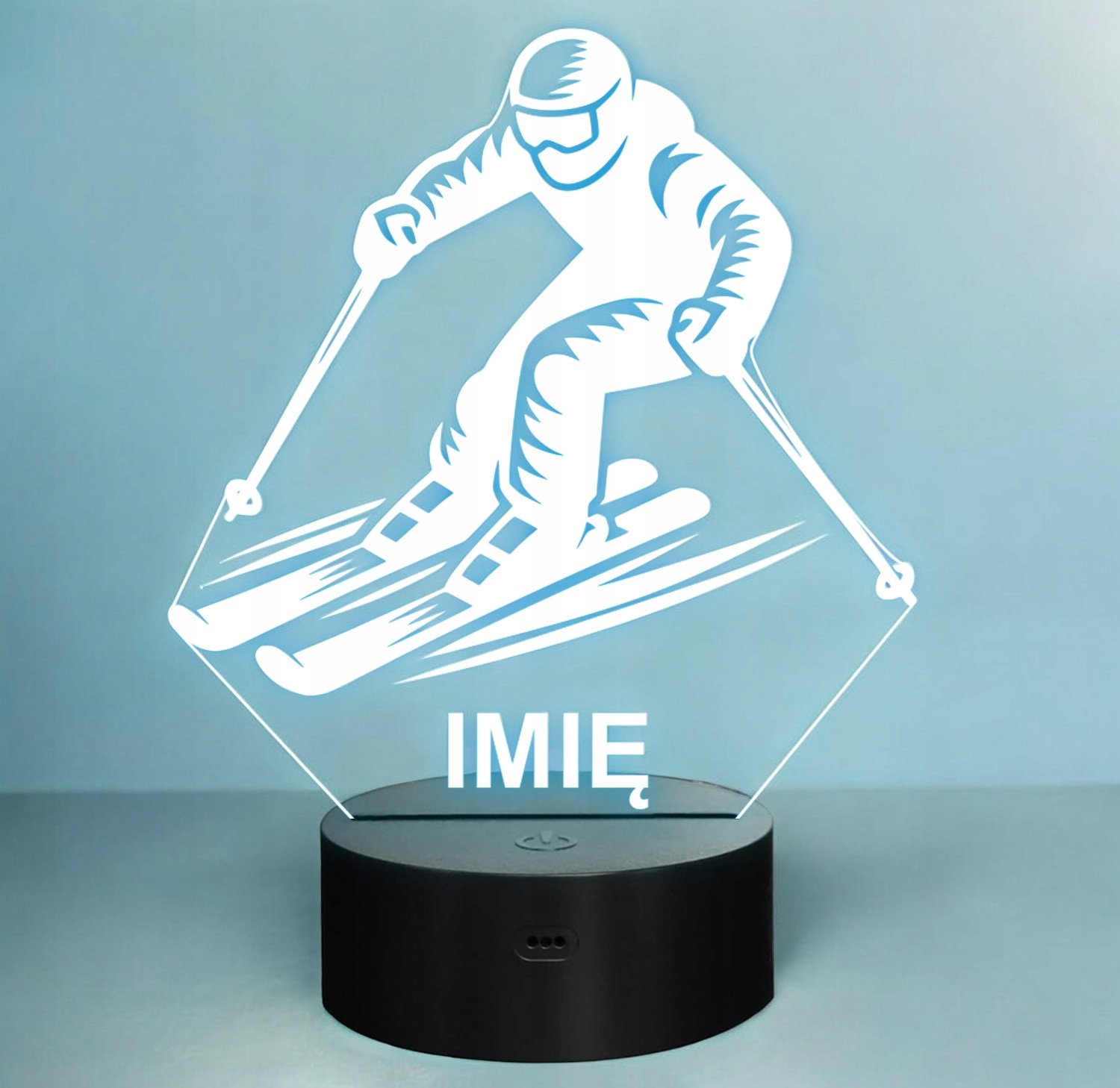 Lampka Nocna LED Statuetka Sporty Zimowe Narty Narciarz Prezent Grawer v.1 Lampka Nocna LED Statuetka Sporty Zimowe Narty Narciarz Prezent Grawer v.1