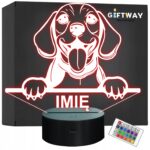 Lampka Nocna LED Pies Beagle Rasa z Imieniem na Prezent v.2