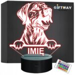 Lampka Nocna LED Rhodesian ridgeback Rasa Psa z Imieniem na Prezent