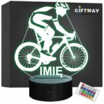 Lampka Nocna LED Z Imieniem Rowerzysta Kolarz Rower Sport na Prezent