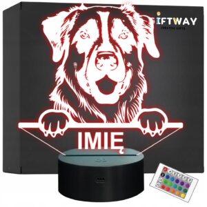 Lampka Nocna LED Pies Anatolijski Anatolian Shepherd Dog z Imieniem Grawer