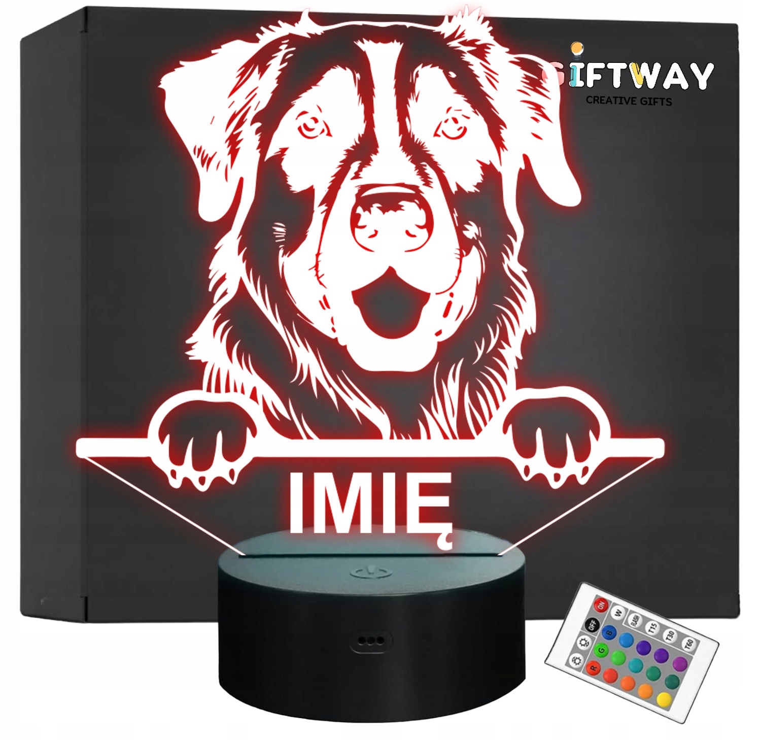 Lampka Nocna LED Pies Anatolijski Anatolian Shepherd Dog z Imieniem Grawer Lampka Nocna LED Pies Anatolijski Anatolian Shepherd Dog z Imieniem Grawer