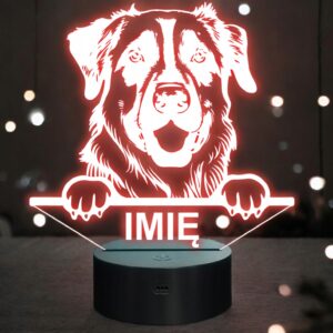 Lampka Nocna LED Pies Anatolijski Anatolian Shepherd Dog z Imieniem Grawer