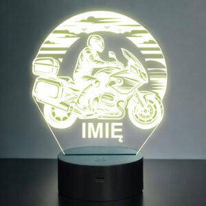 Lampka Nocna LED Imię Motocykl Motor Ścigacz na Prezent Grawer v.6