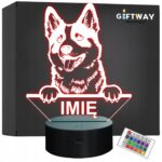 Lampka Nocna LED Pies AKITA INU Rasa z Imieniem Prezent Grawer