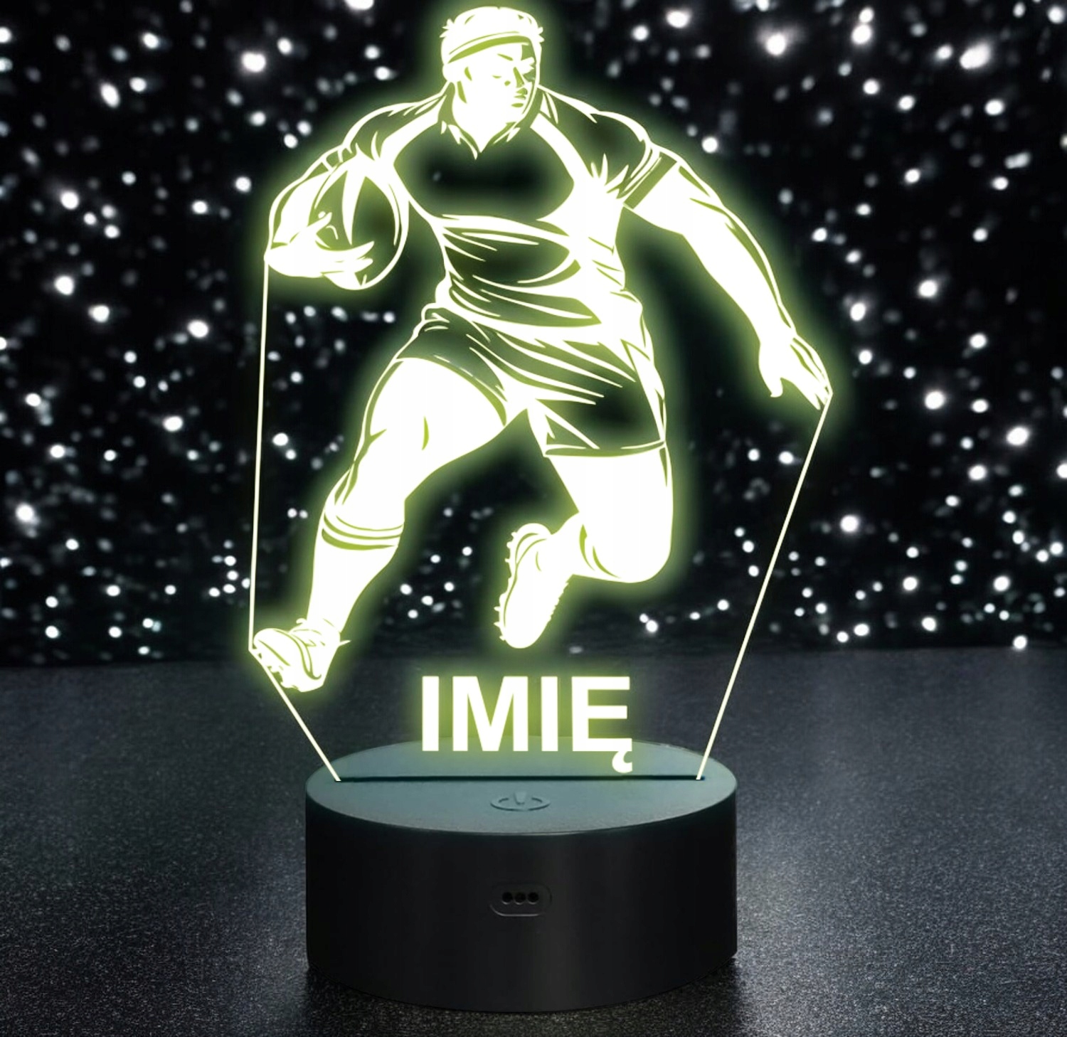 Lampka Nocna LED Z Imieniem Gracz Rugby Sport na Prezent Grawer v.4 Lampka Nocna LED Z Imieniem Gracz Rugby Sport na Prezent Grawer v.4