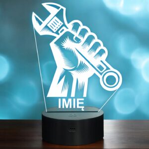 Lampka Nocna LED Statuetka Mechanik Samochodowy Zawód na Prezent Grawer v.2
