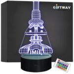 Lampka Nocna LED 3D Z Imieniem Grawer Mikroskop Na Prezent Personalizowana