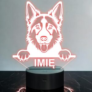 Lampka Nocna LED Owczarek niemiecki Rasa Psa z Imieniem na Prezent v.3