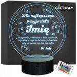 Lampka Nocna LED Statuetka Dla Najlepszego Przyjaciela na Prezent Grawer