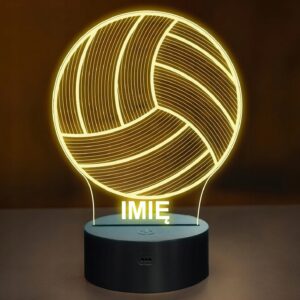 Lampka Nocna LED Piłka do Siatkówki Siatkowa z Imieniem Prezent Grawer