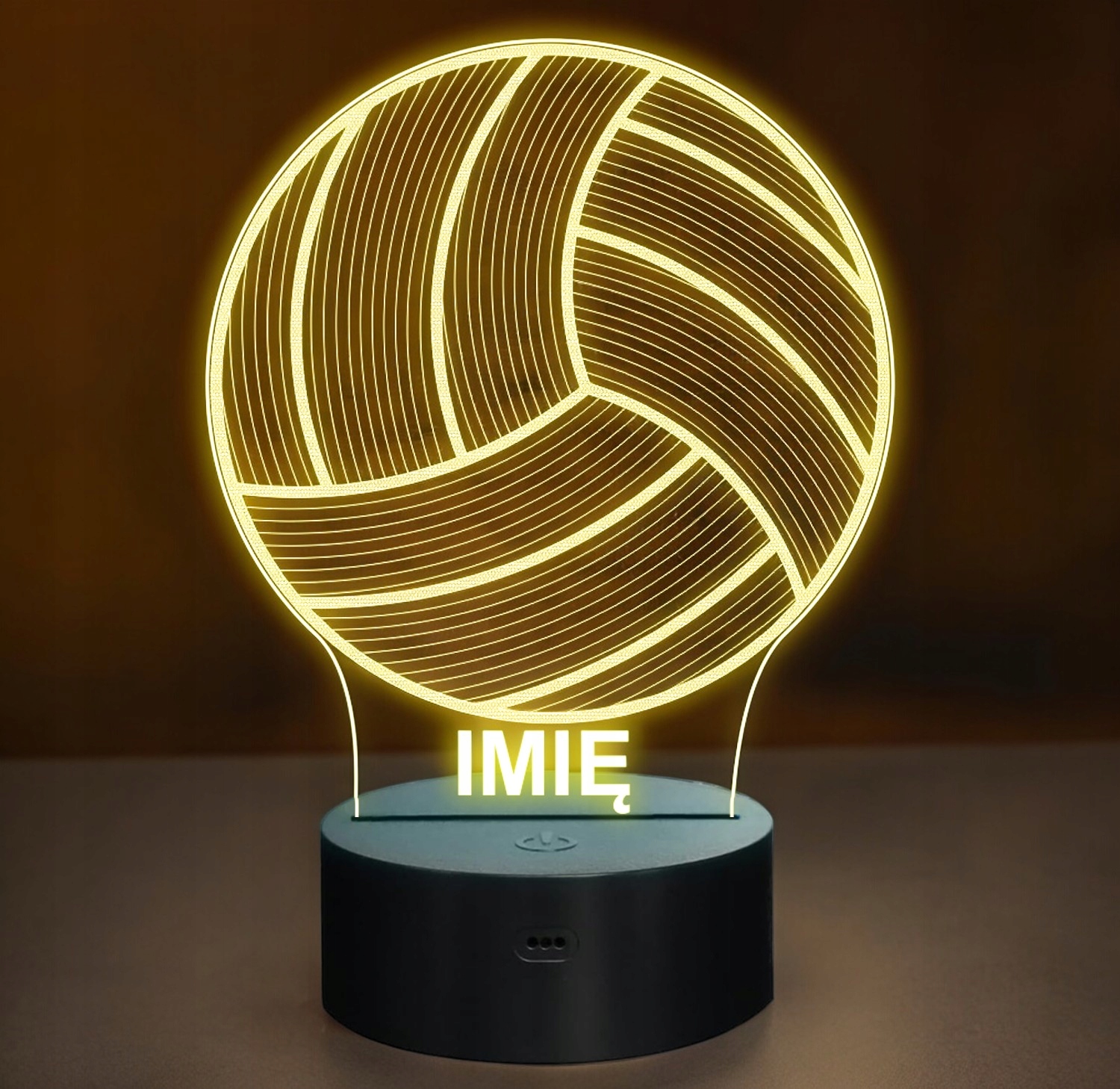 Lampka Nocna LED Piłka do Siatkówki Siatkowa z Imieniem Prezent Grawer Lampka Nocna LED Piłka do Siatkówki Siatkowa z Imieniem Prezent Grawer