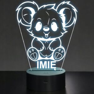 Lampka Nocna LED Z Imieniem Słodki Koala dla Dzieci na Prezent v.2