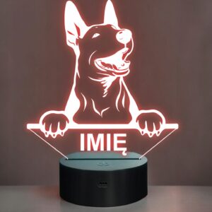 Lampka Nocna LED English bull terrier Rasa Psa z Imieniem na Prezent