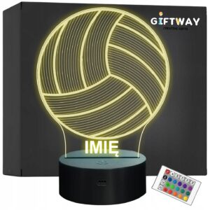 Lampka Nocna LED Piłka do Siatkówki Siatkowa z Imieniem Prezent Grawer