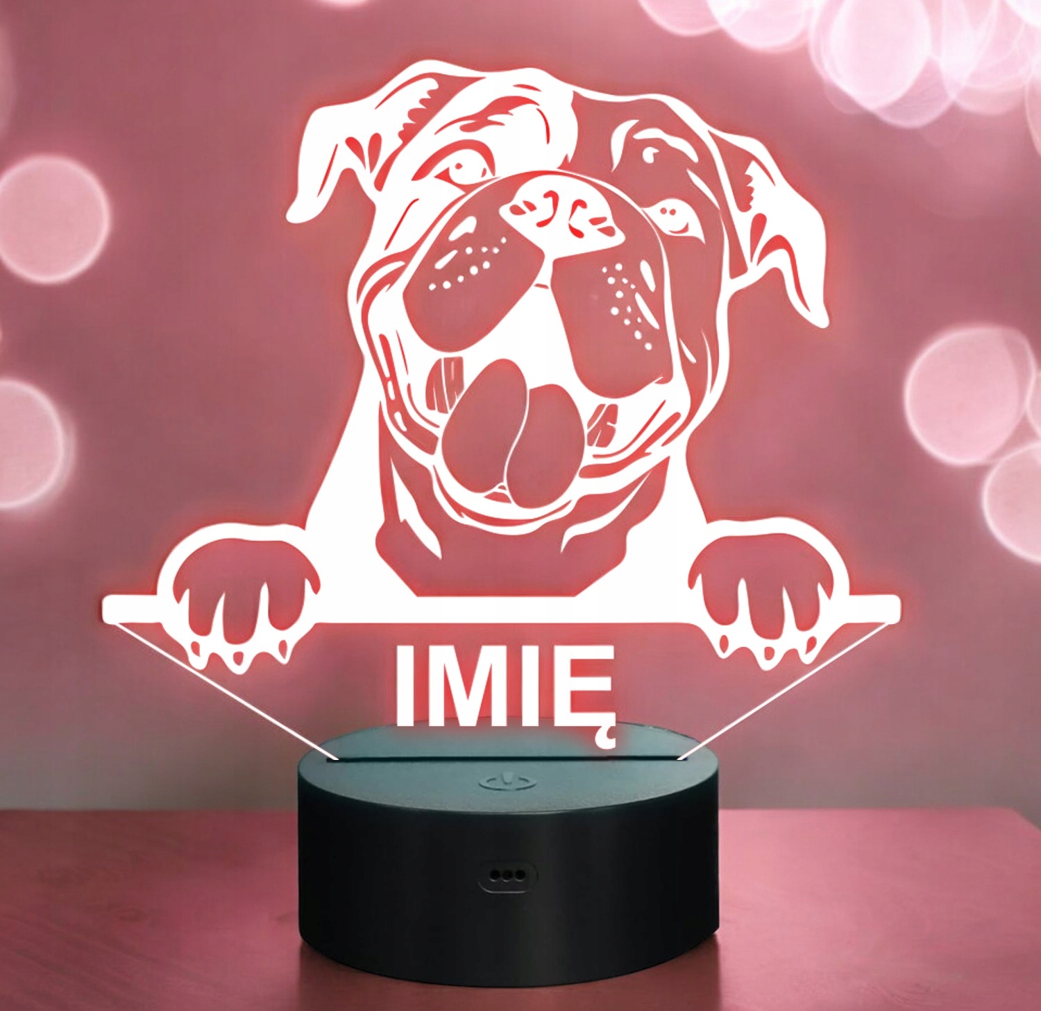 Lampka Nocna LED Buldog kontynentalny Rasa Psa z Imieniem na Prezent Lampka Nocna LED Buldog kontynentalny Rasa Psa z Imieniem na Prezent