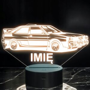 Lampka Nocna LED Imię Statuetka Samochód Auto Sportowe Prezent Grawer v.4