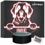 Lampka Nocna LED Saint bernard Rasa Psa z Imieniem na Prezent