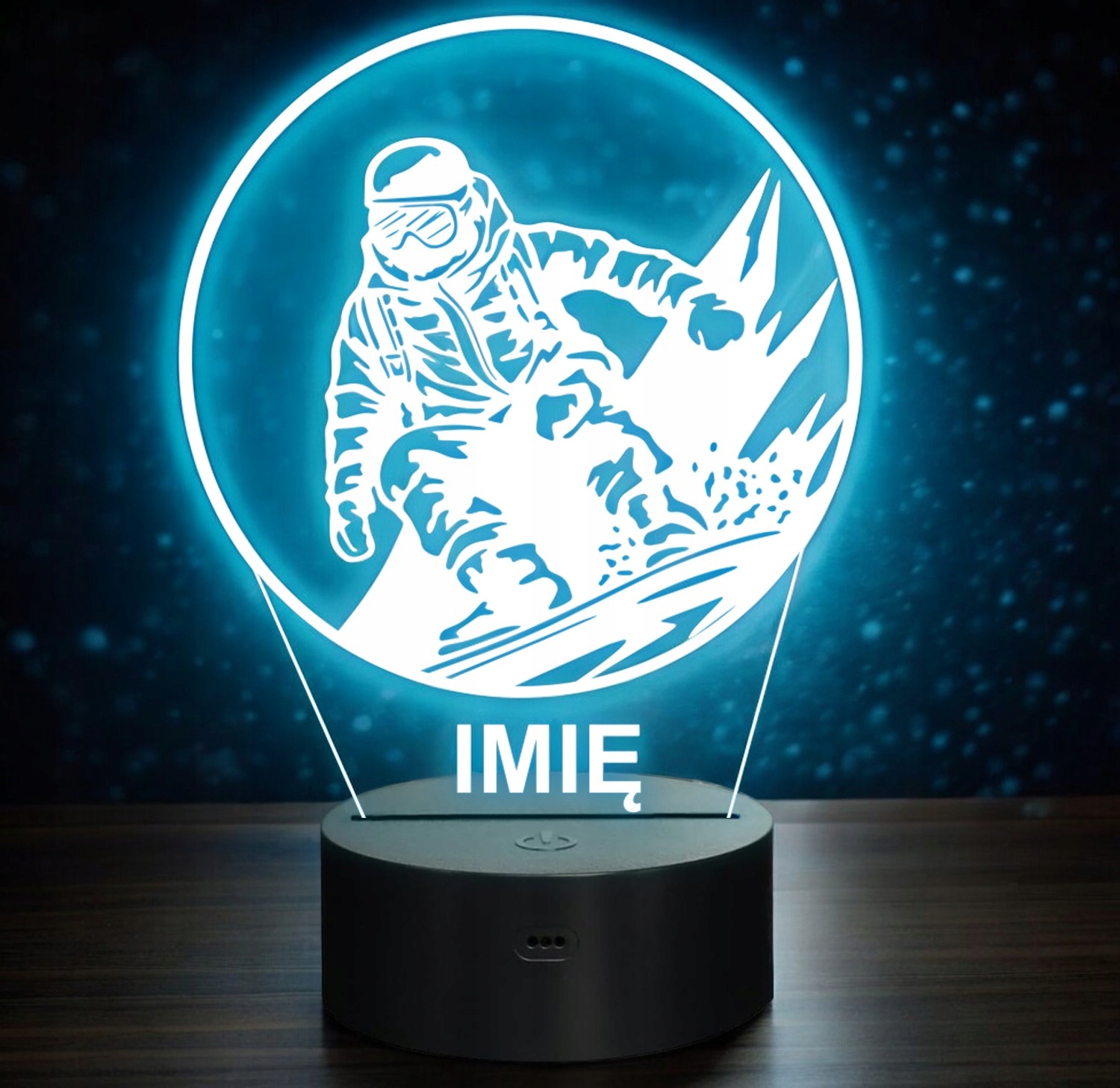 Lampka Nocna LED Statuetka Sporty Zimowe Snowboard na Prezent Grawer v.2 Lampka Nocna LED Statuetka Sporty Zimowe Snowboard na Prezent Grawer v.2