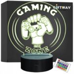 Lampka Nocna LED Gaming Zone 3D Prezent dla Gracza na Prezent