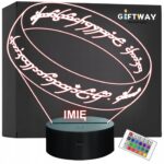 Lampka Nocna LED Pierścień Ring LOTR Z Imieniem