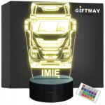 Lampka Nocna LED Imię Statuetka Ciężarówka Tir na Prezent Grawer v.3