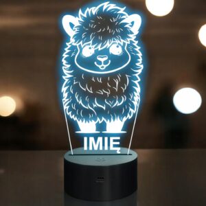 Lampka Nocna LED Z Imieniem Słodka Owca Owieczka dla Dzieci na Prezent v.1