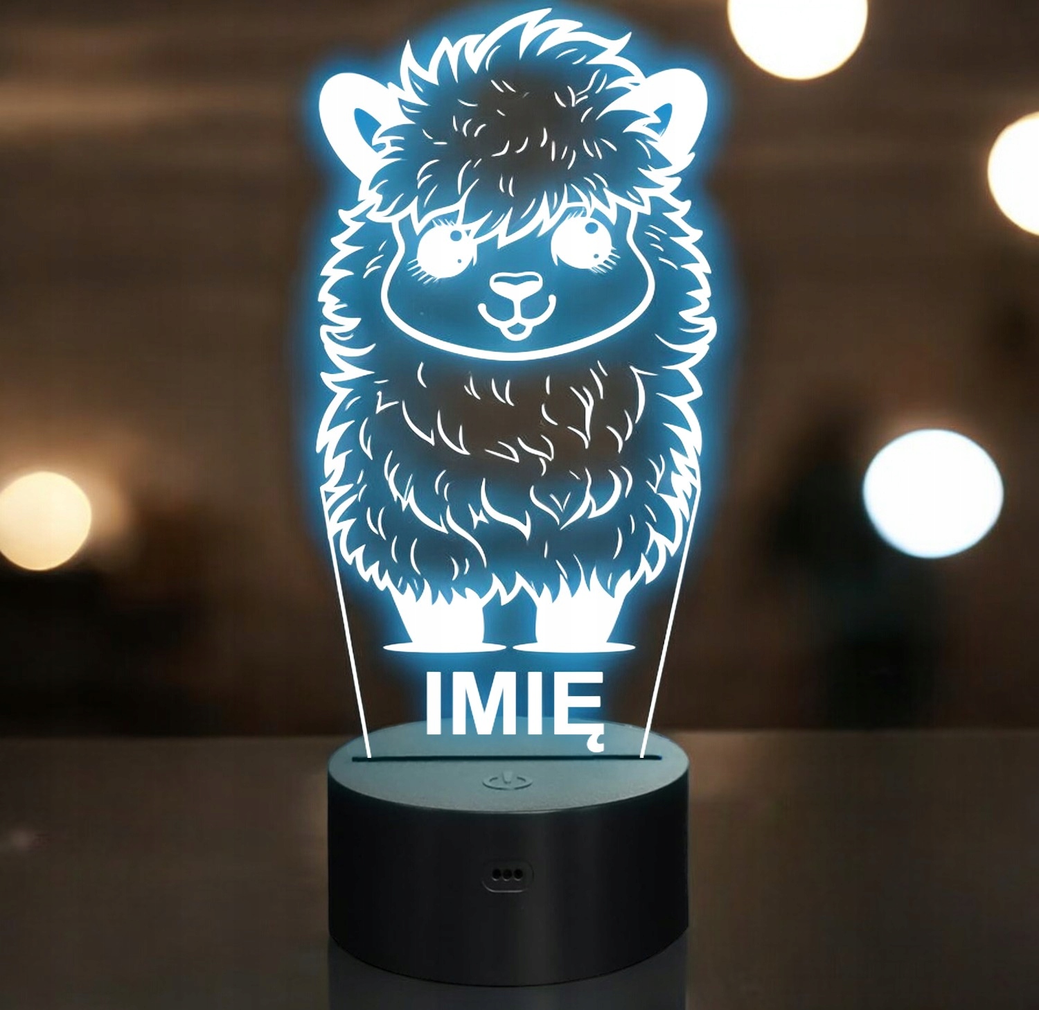 Lampka Nocna LED Z Imieniem Słodka Owca Owieczka dla Dzieci na Prezent v.1 Lampka Nocna LED Z Imieniem Słodka Owca Owieczka dla Dzieci na Prezent v.1
