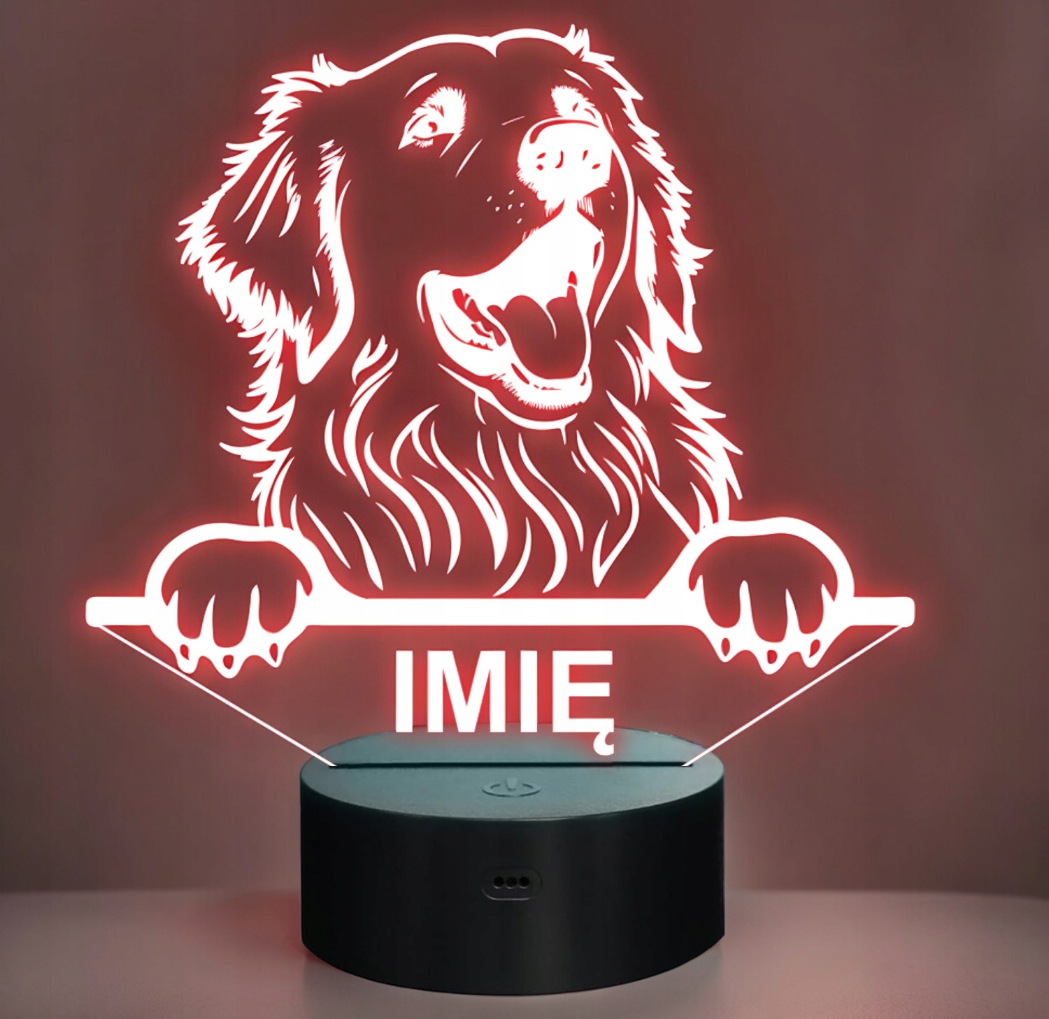 Lampka Nocna LED Pirenejski pies górski Rasa Psa z Imieniem na Prezent Lampka Nocna LED Pirenejski pies górski Rasa Psa z Imieniem na Prezent