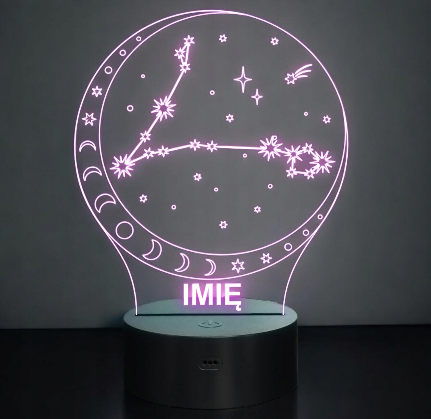 Lampka Nocna LED Ryby Znak Zodiaku Horoskop z Imieniem Prezent Grawer Lampka Nocna LED Ryby Znak Zodiaku Horoskop z Imieniem Prezent Grawer