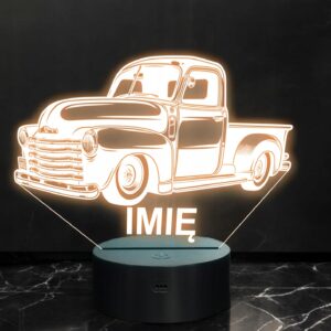 Lampka Nocna LED Imię Statuetka Samochód Auto Blitz na Prezent Grawer