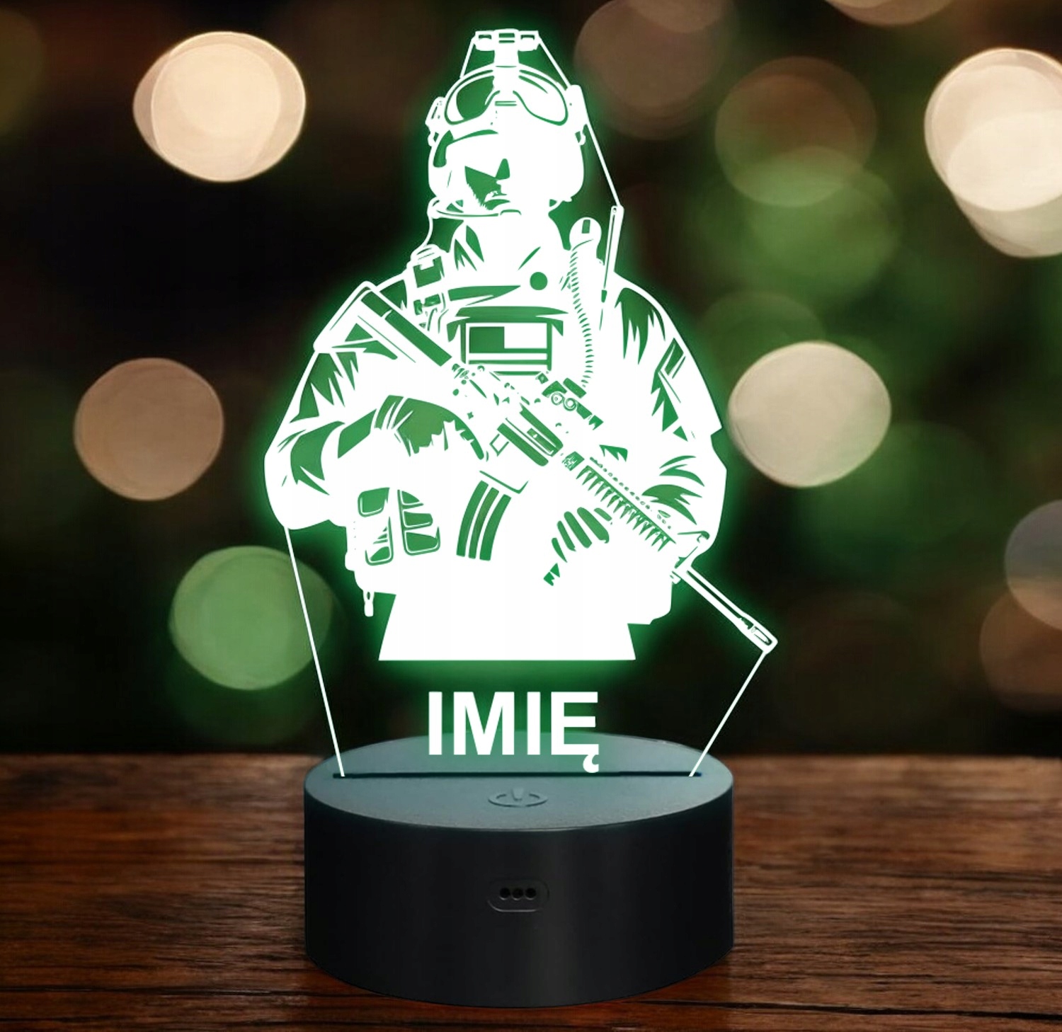 Lampka Nocna LED Statuetka Żołnierz Wojskowy Zawód na Prezent Grawer v.3 Lampka Nocna LED Statuetka Żołnierz Wojskowy Zawód na Prezent Grawer v.3