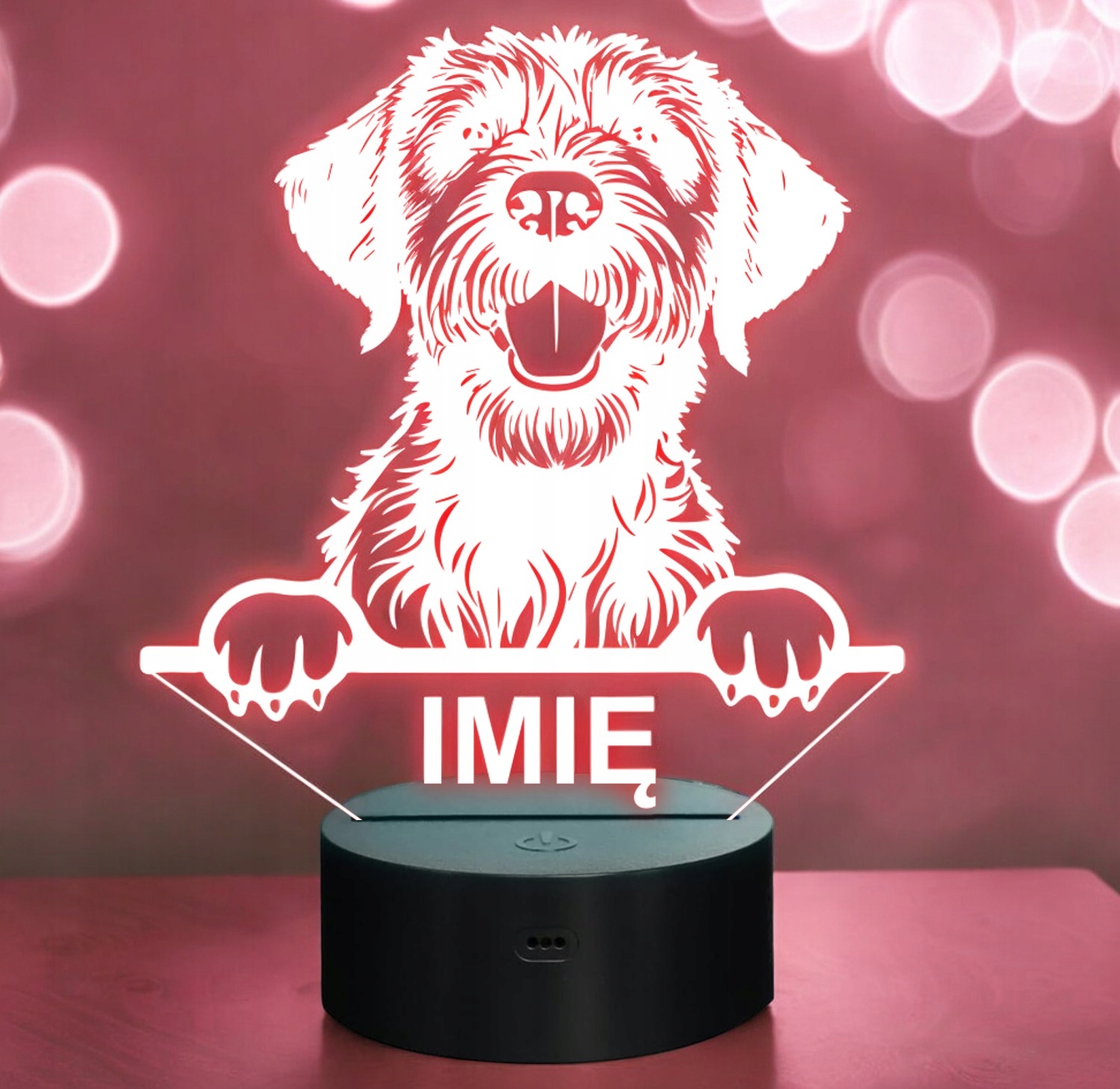 Lampka Nocna LED Gryfon Korthalsa Rasa Psa z Imieniem na Prezent Lampka Nocna LED Gryfon Korthalsa Rasa Psa z Imieniem na Prezent