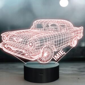 Lampka Nocna LED Samochód Auto Retro Z Imieniem na Prezent