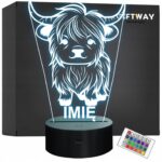 Lampka Nocna LED Z Imieniem Słodki Byk dla Dzieci na Prezent v.3