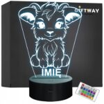 Lampka Nocna LED Z Imieniem Słodki Baran Baranek dla Dzieci na Prezent