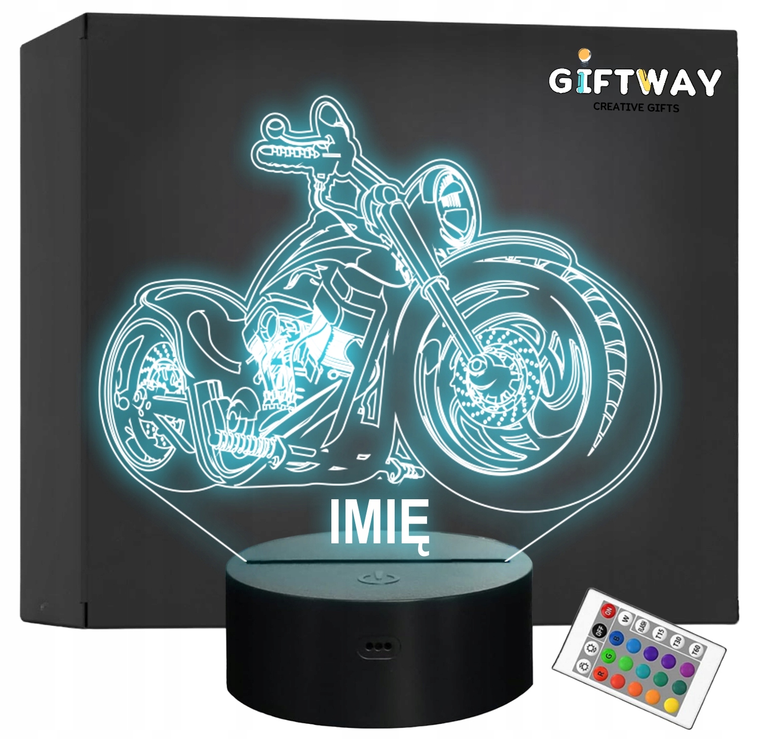 Lampka Nocna LED Z Imieniem Grawer Motor Prezent Lampka Nocna LED Z Imieniem Grawer Motor Prezent