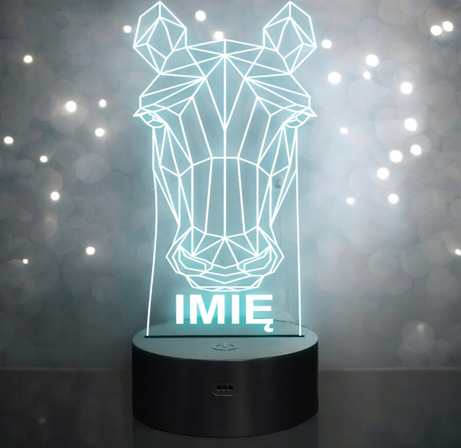 Lampka Nocna LED 3D Z Imieniem Grawer Koń Konik na Prezent Personalizowana Lampka Nocna LED 3D Z Imieniem Grawer Koń Konik na Prezent Personalizowana