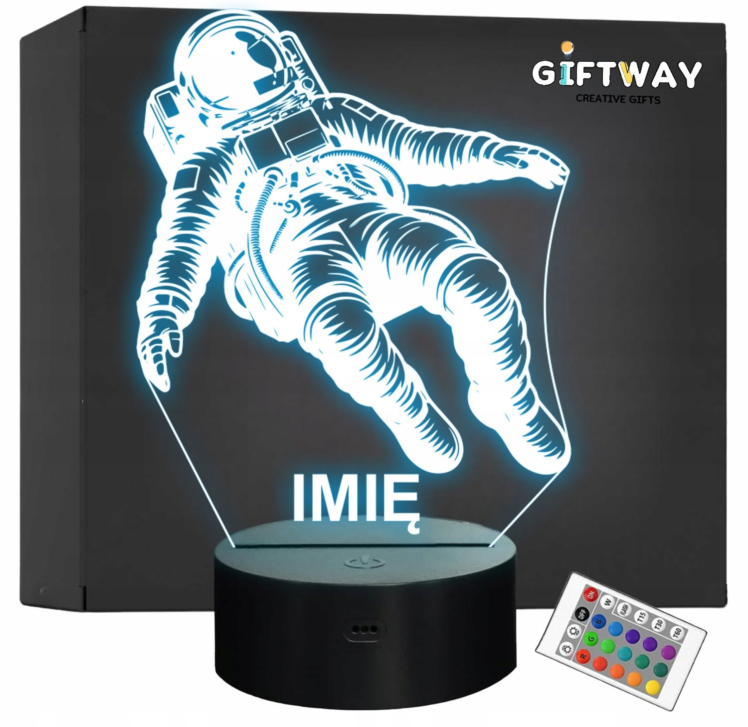 Lampka Nocna LED Statuetka Astronauta na Prezent Grawer v.1 Lampka Nocna LED Statuetka Astronauta na Prezent Grawer v.1