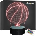 Lampka Nocna LED Piłka do Koszykówki Kosza z Imieniem Prezent Grawer