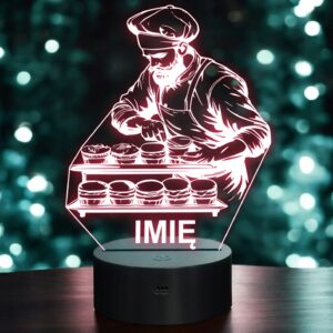 Lampka Nocna LED Imię Statuetka Zawód Piekarzna Prezent Grawer
