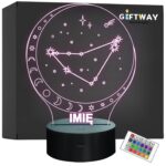 Lampka Nocna LED Koziorożec Znak Zodiaku Horoskop z Imieniem Prezent Grawer