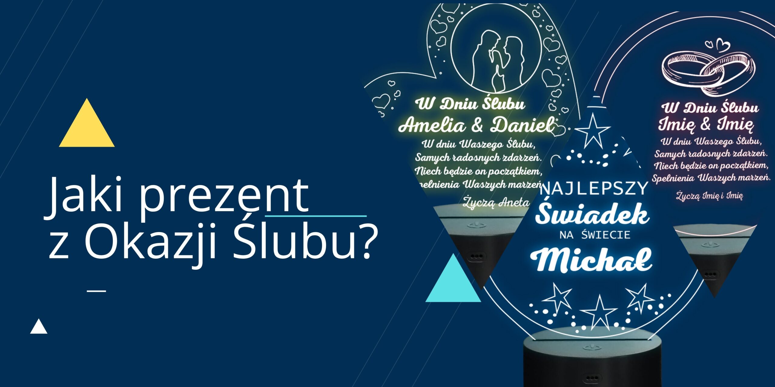 Jaki prezent z Okazji Ślubu? - Sprawdź personalizowane lampki nocne LED z imieniem!