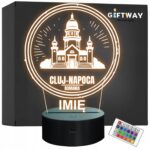 Lampka Nocna LED Miasto Cluj-Napoca Rumunia Kluż-Napoka na Prezent Grawer