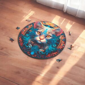Puzzle Drewniane Kot 3D Układanka dla Dorosłych 220 el. v.1
