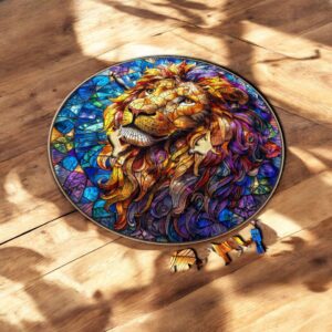 Puzzle Drewniane Lew 3D Układanka dla Dorosłych 224 el. v.4