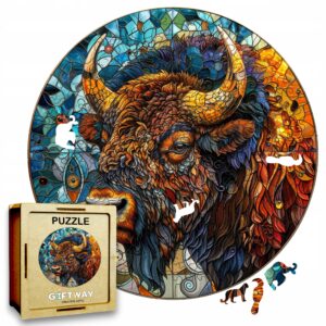 Puzzle Drewniane Bizon 3D Układanka dla Dorosłych 224 el. v.1